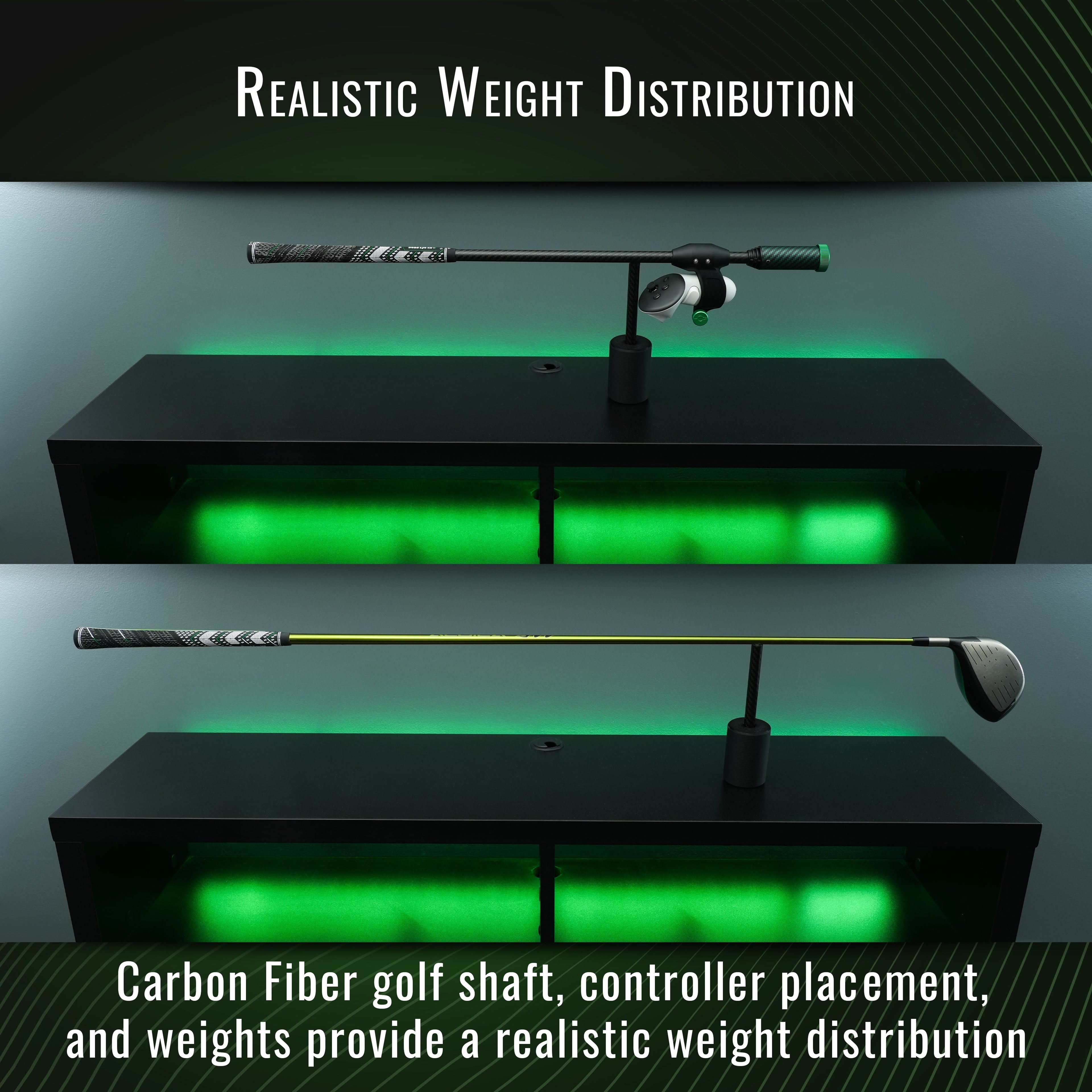 DriVR Elite - Adjustable VR Weighted Golf Club Handle Accessory