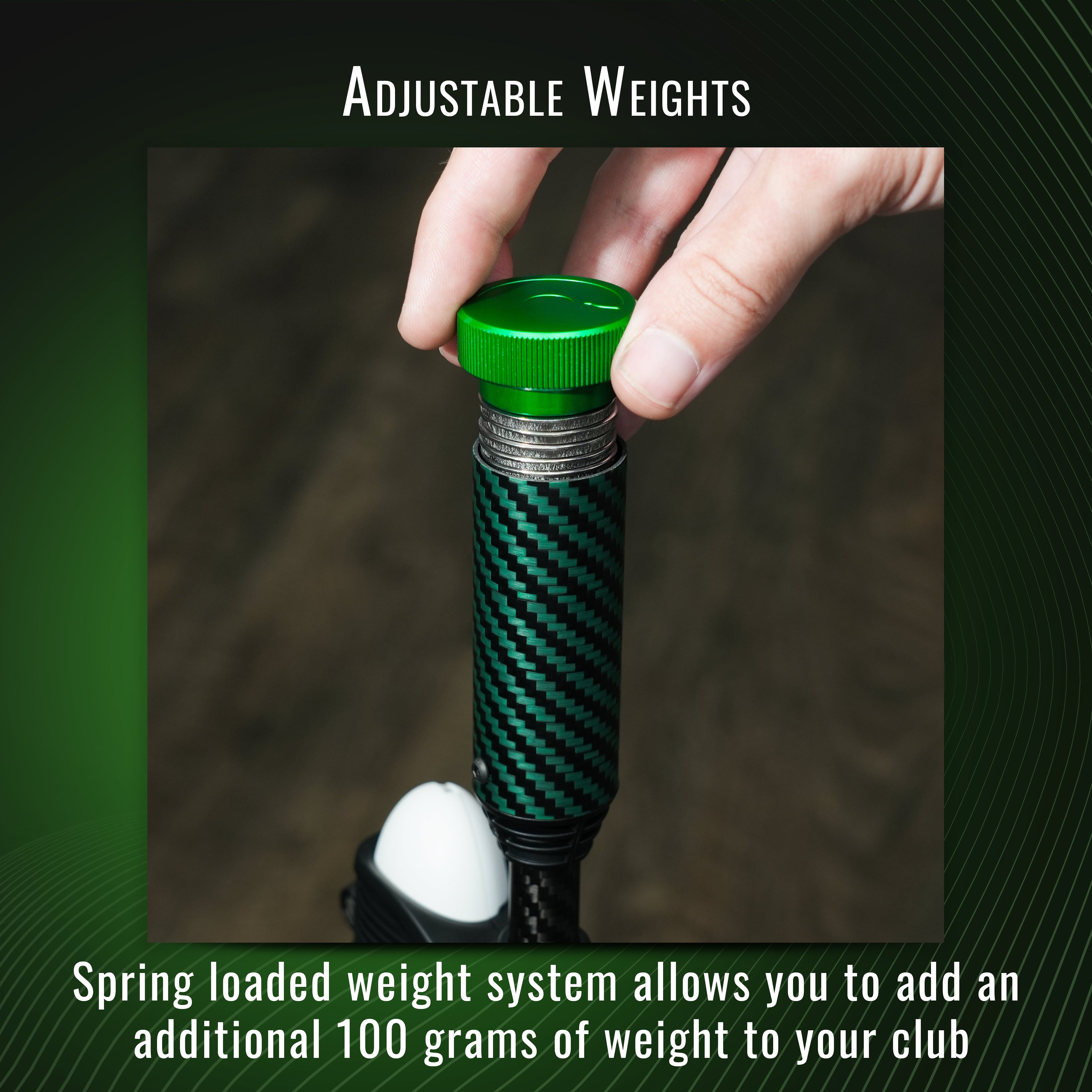 DriVR Elite - Adjustable VR Weighted Golf Club Handle Accessory